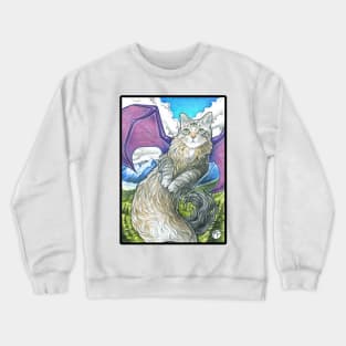 Cat Dragon - Black Outlined Version Crewneck Sweatshirt